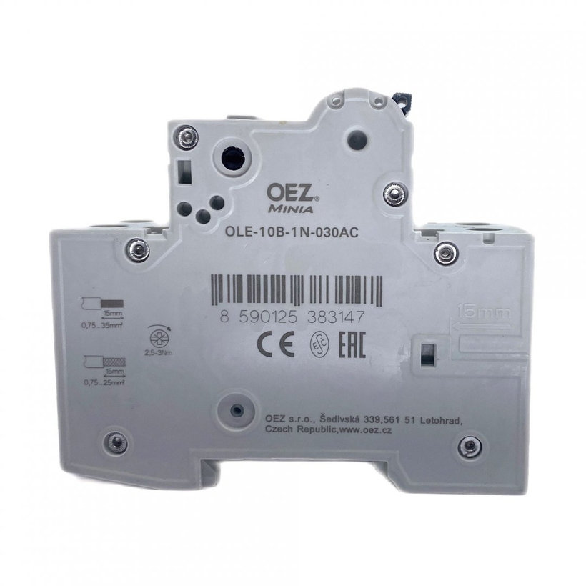 Áram-védőkapcsoló OLE 10B/1N/003