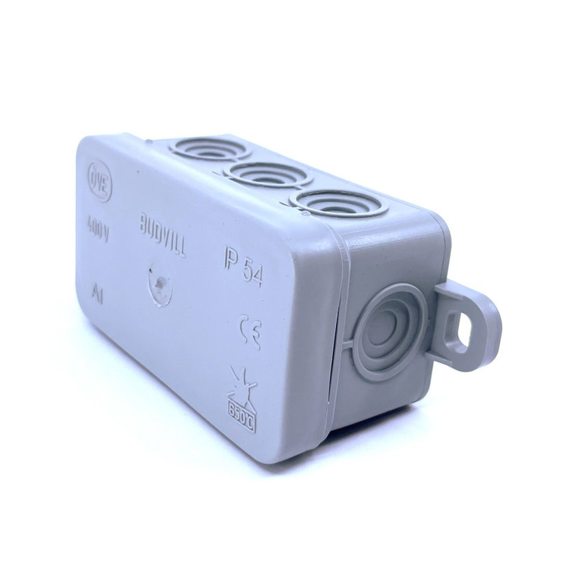 Rugalmas kötődoboz, falon kivüli, szürke 75x35x35mm