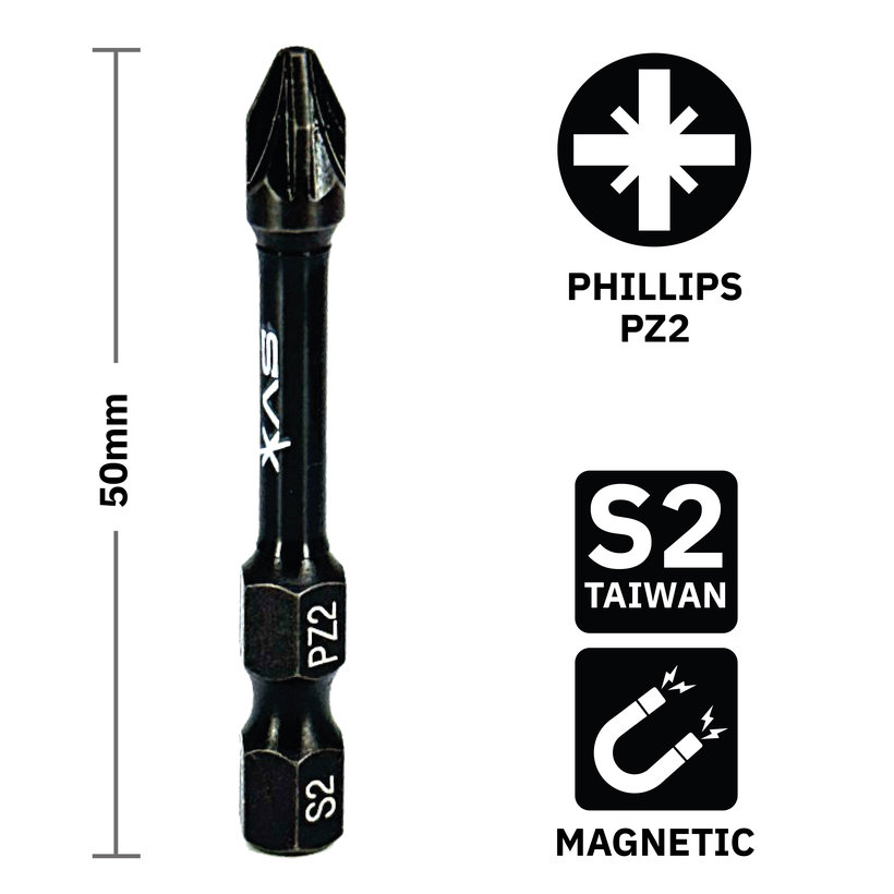 Bit mágneses PZ2x50 mm