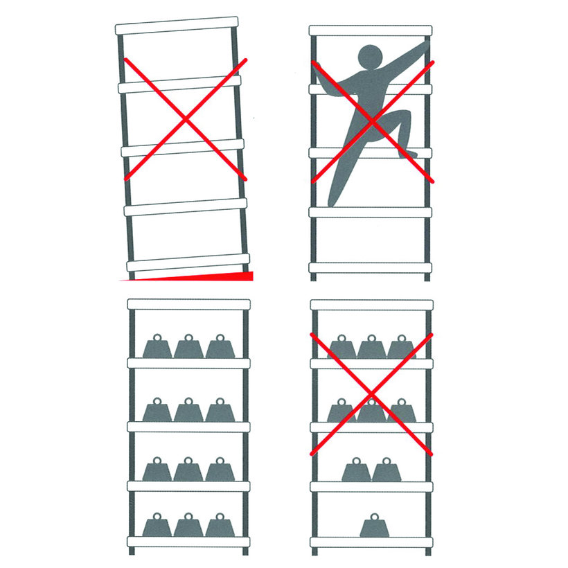 Műanyag polc 74×32x134cm 5 polccal