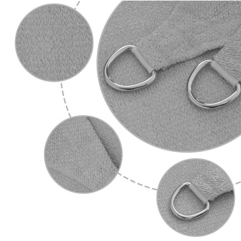 Árnyékoló ponyva antracit szürke 3,6x3,6x3,6 m