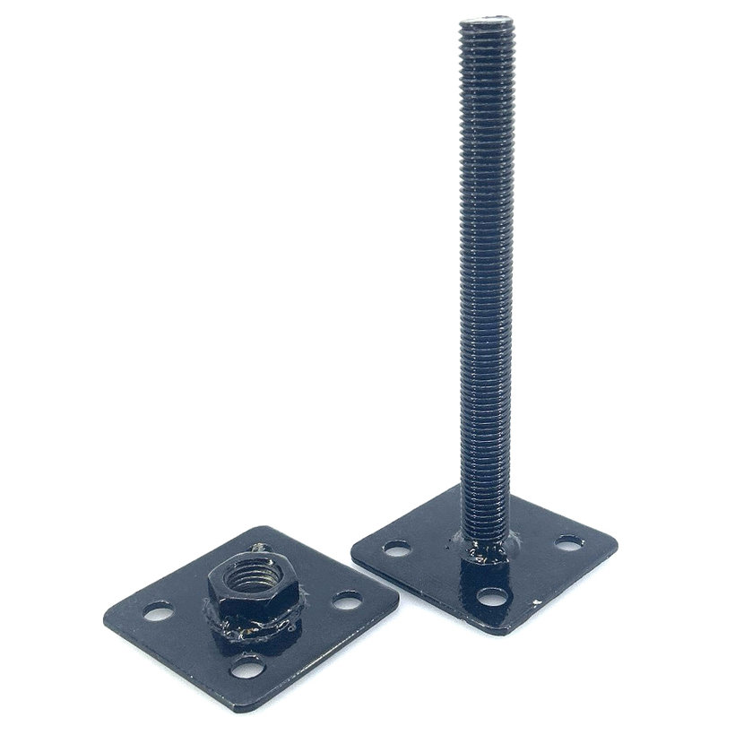 Állítható oszloptalp M20x200 (110x110+80x80) fekete