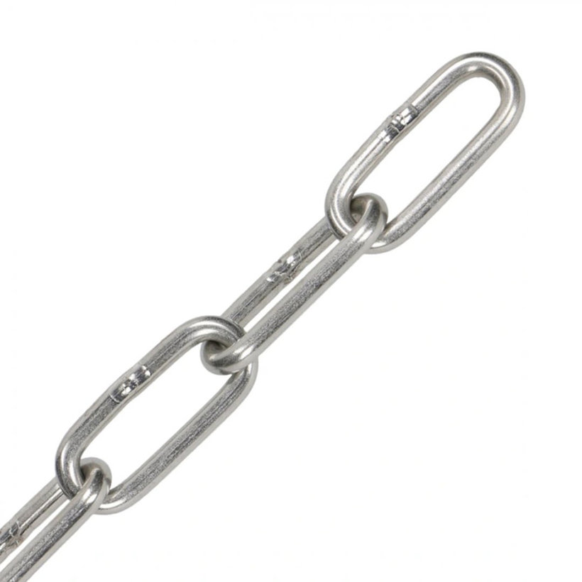 Lánc DIN 5685/C műanyag orsón horganyzott 12mm