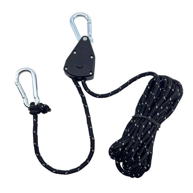 Kemping csiga, fekete, 4 mm / 4 m