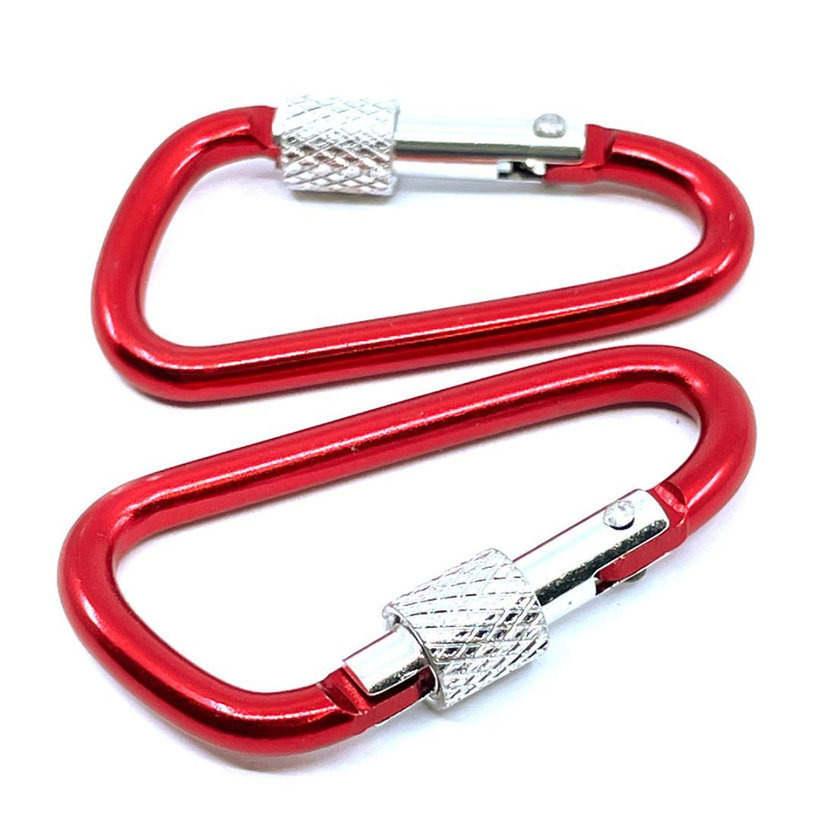 Karabiner alumínium biztonsági zárral 6mm