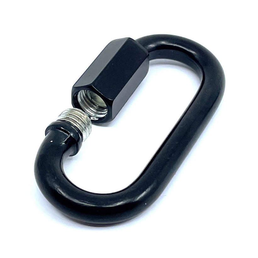 Karabiner anyával fekete 12mm