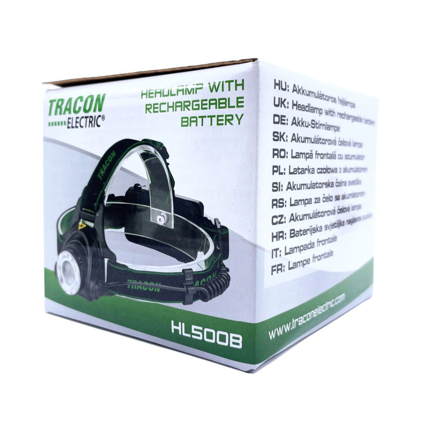 Fejlámpa, akkumulátorral, állítható fókusszal 5W