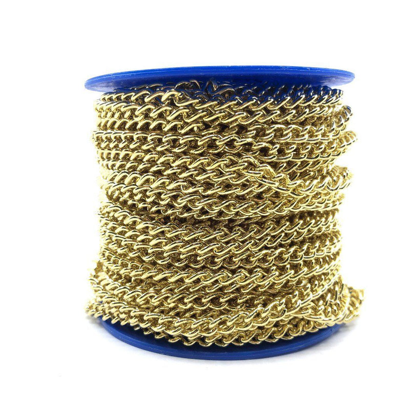 Díszes sodrott sárga cink lánc 1,8mm