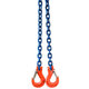 Láncos felfüggesztés szem-2 kampó 100 o. rövidítővel (2 m, 2000/1400 kg, 6 mm)