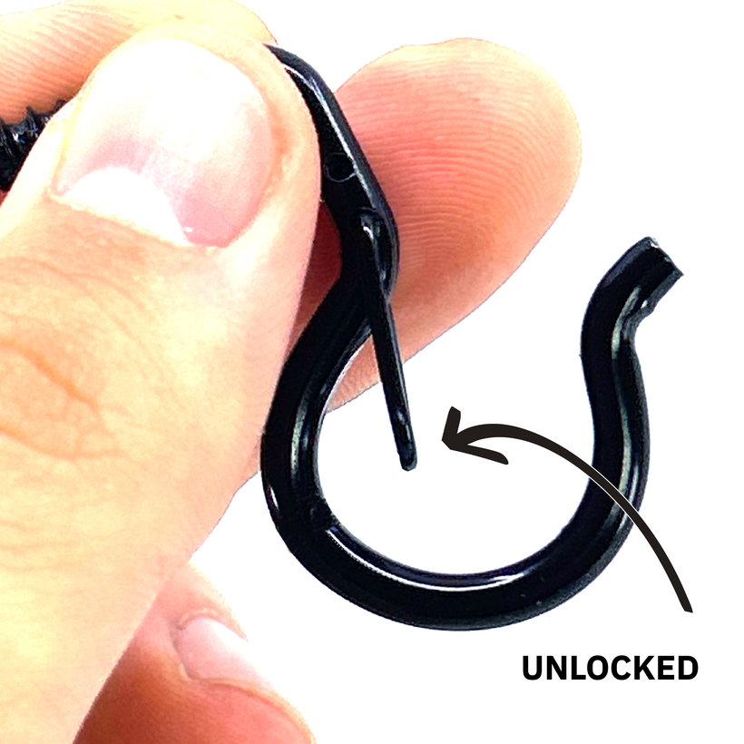 Dekoratív szem csavarral, cserép rögzítéséhez - fekete