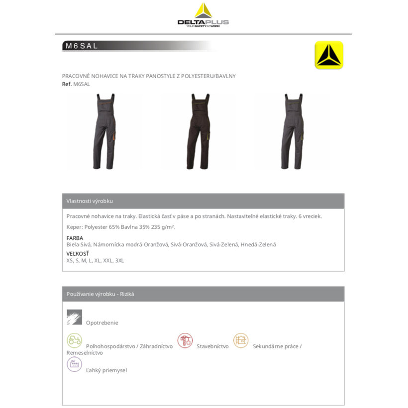 Kantáros munkásnadrág PANOSTYLE kék 3XL