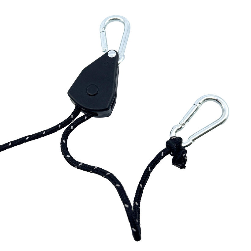 Kemping csiga, fekete, 4 mm / 4 m