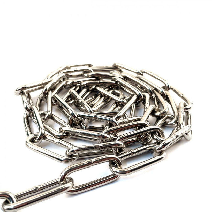 Rozsdamentes acél lánc DIN 5685/763C AISI316 6x42mm