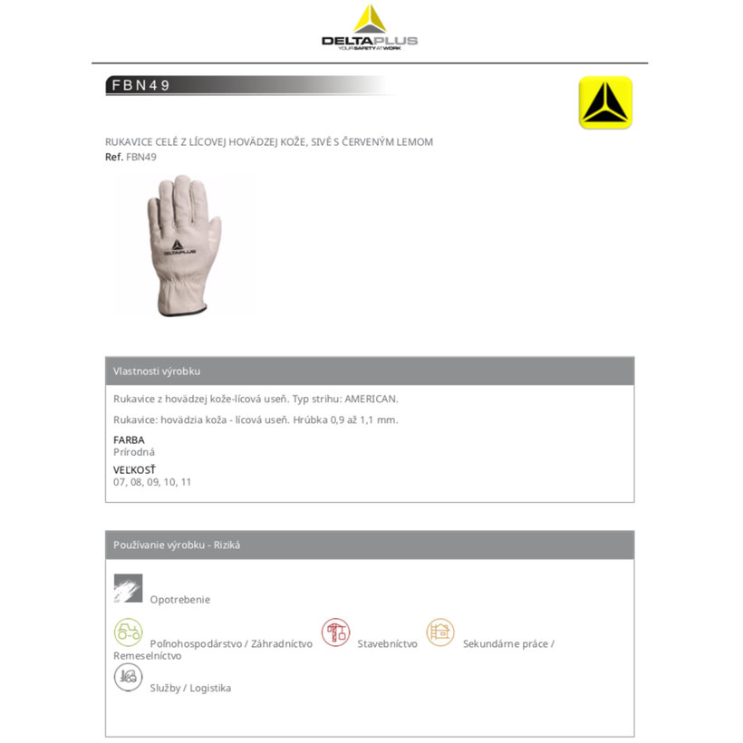 Munkakesztyű FBN49 11