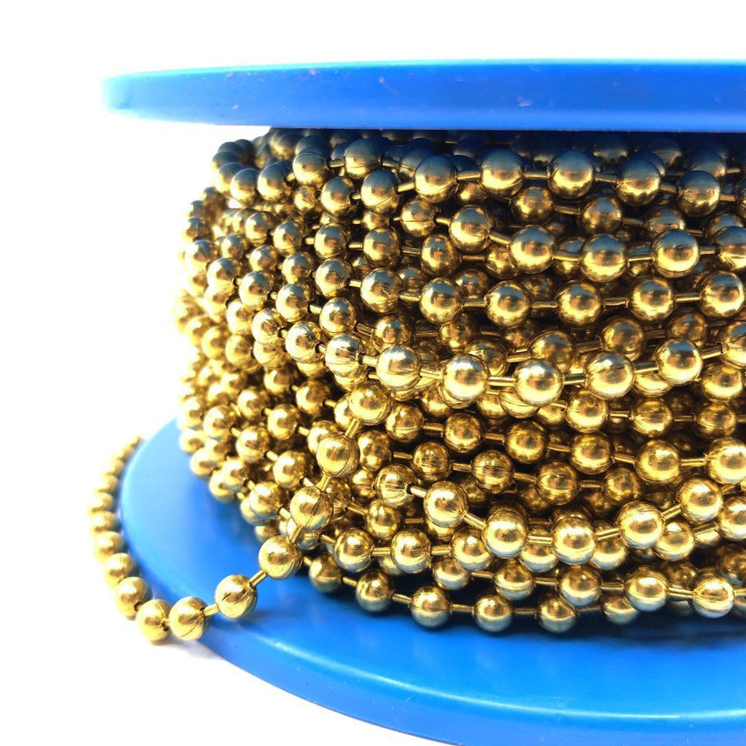 Golyós lánc sárga cink 3,6mm