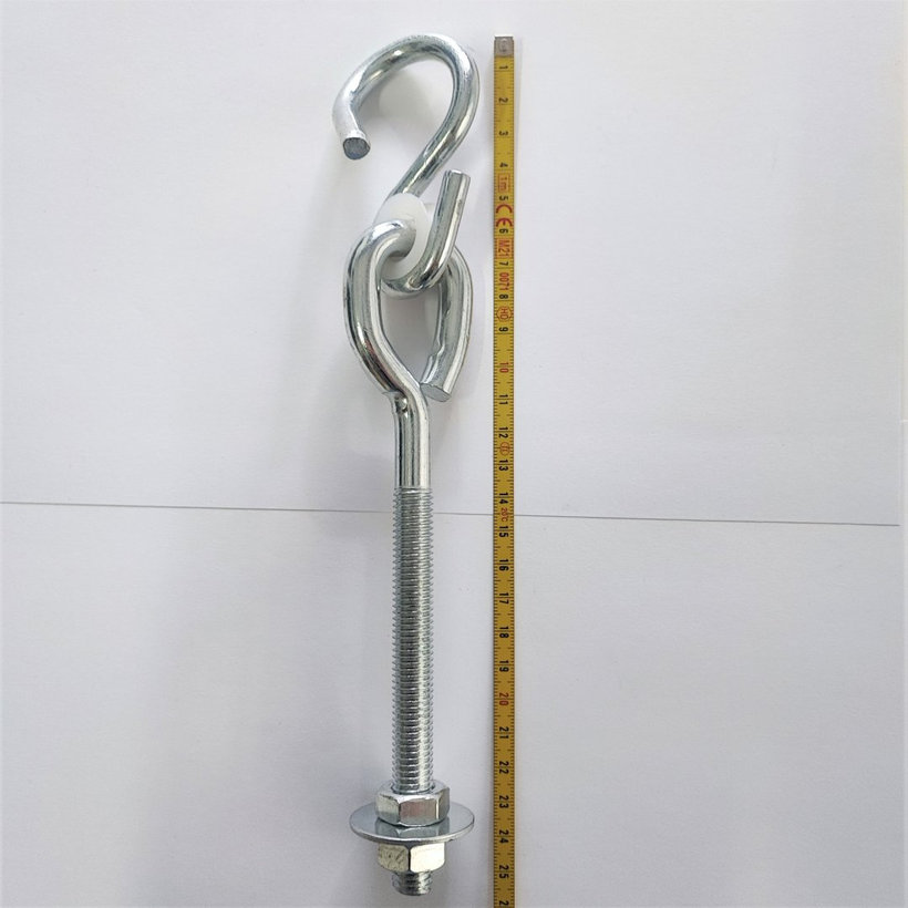 Hintakampó menettel és bilinccsel M12x250mm