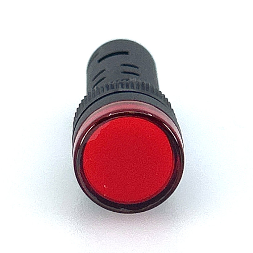 Piros LED jelzőfény 16 mm