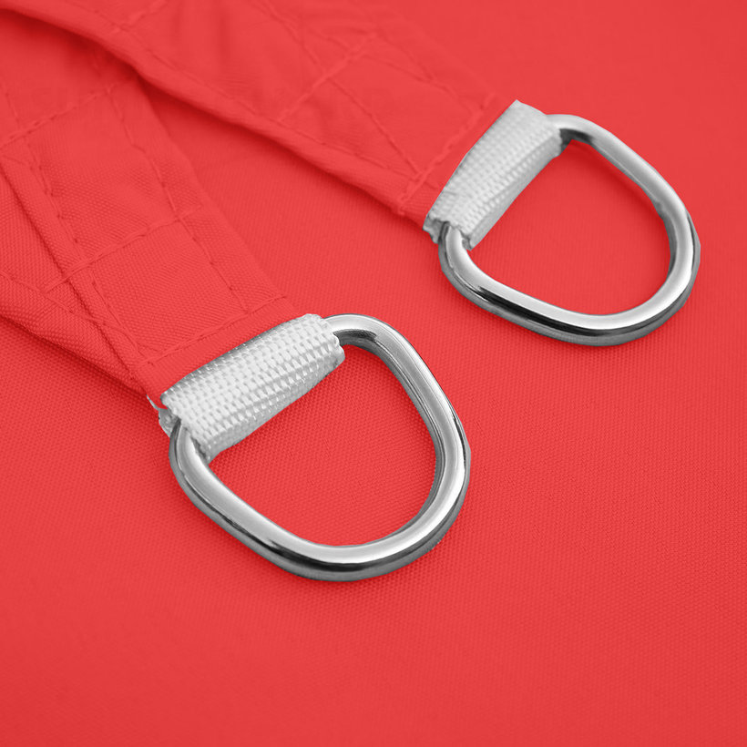 Árnyékvitorla vízálló piros 5x5x5 m