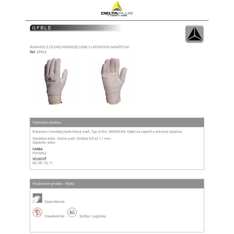 Munkakesztyű GFBLE 09