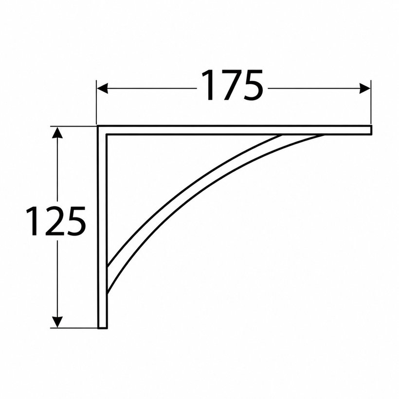 Megerősített konzol WSL 250x200 fehér