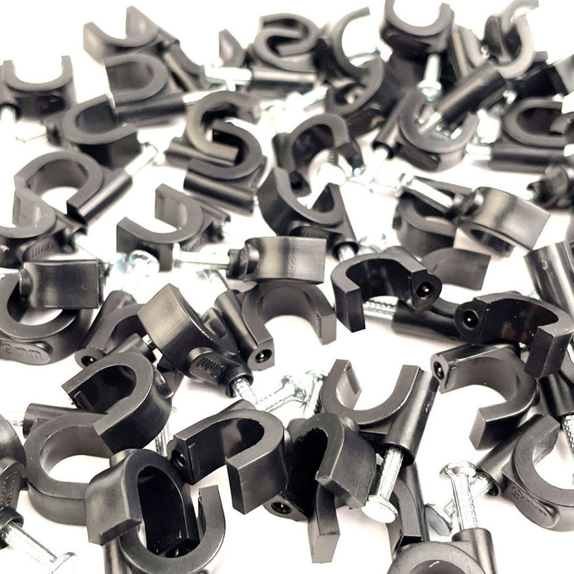 Kábelbilincs ovális fekete 10mm