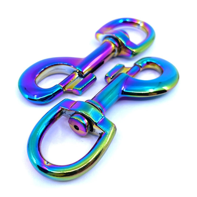 Forgó karabiner szivárványos 46x10mm