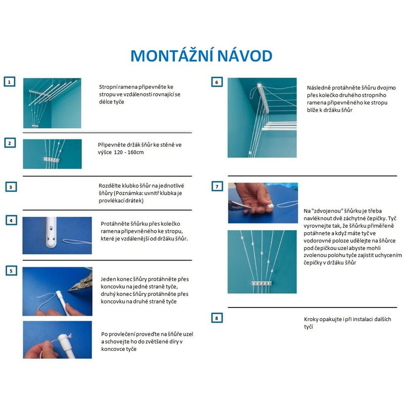 Mennyezeti szárító 5rud-1,6m