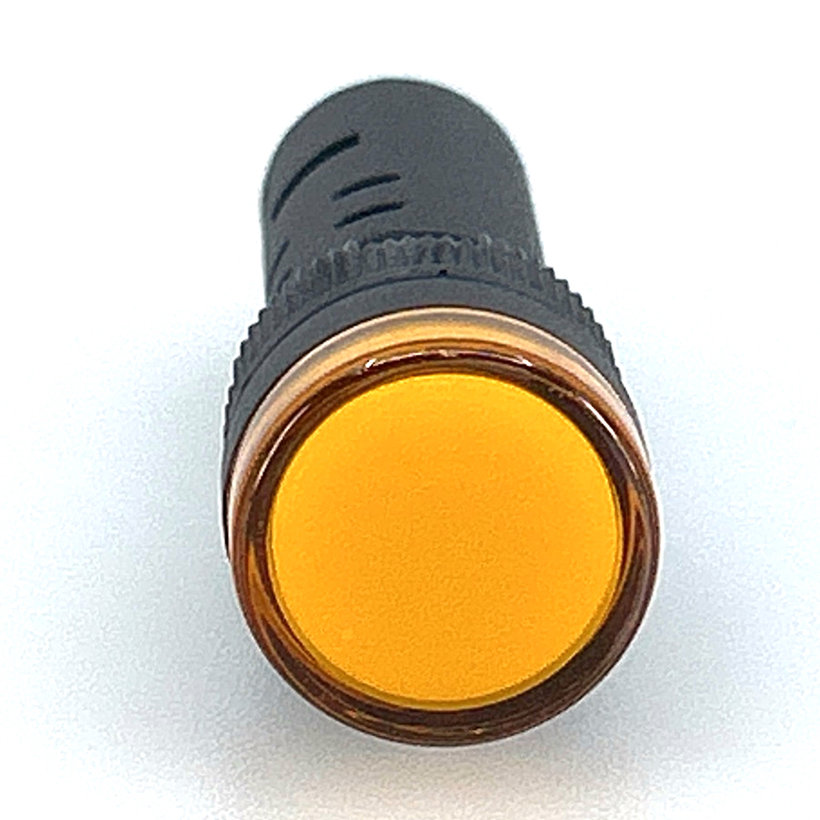 Sárga LED jelzőfény 16 mm