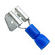 Szigetelt rátolható csatlakozó csap+hüvely, sárgaréz, kék 2,5mm²