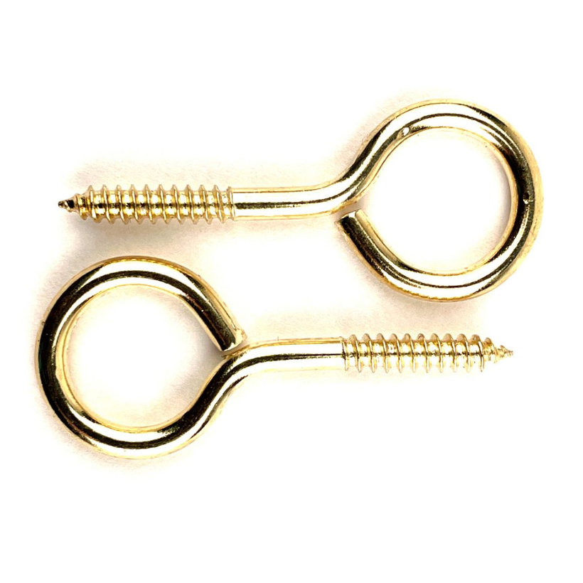 Csavaros szem sárgaréz 16x8mm