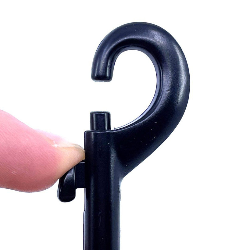 Forgó karabiner fekete 80x20mm