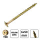 Faszerkezet építőcsavar lemezfejjel TX30 6x50mm
