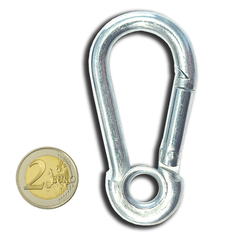Karabiner gyűrűvel zn 7mm
