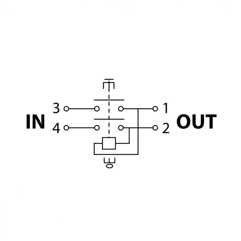 Relés biztonsági kapcsoló, gombafejű reteszeléssel