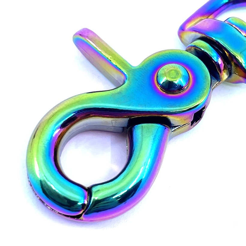 Karabiner nyíló szivárványos 61x13mm