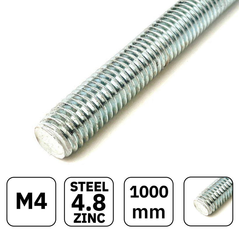 Menetes rúd DIN 975 4.8 zn M4x1000