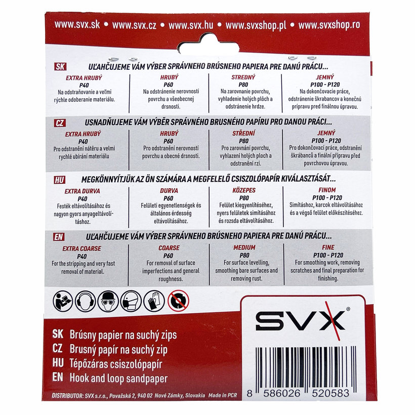 Tépőzáras csiszolópapír – 125 mm-es korong P40 - 10 db