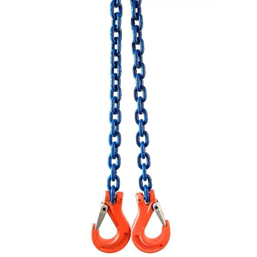 Láncos felfüggesztés szem-2 kampó 100 o. rövidítővel (2 m, 5600/4000 kg, 10 mm)