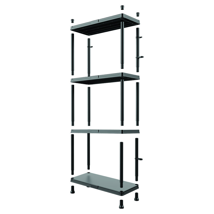 Műanyag polc 60×30x92,6cm – 4 polccal