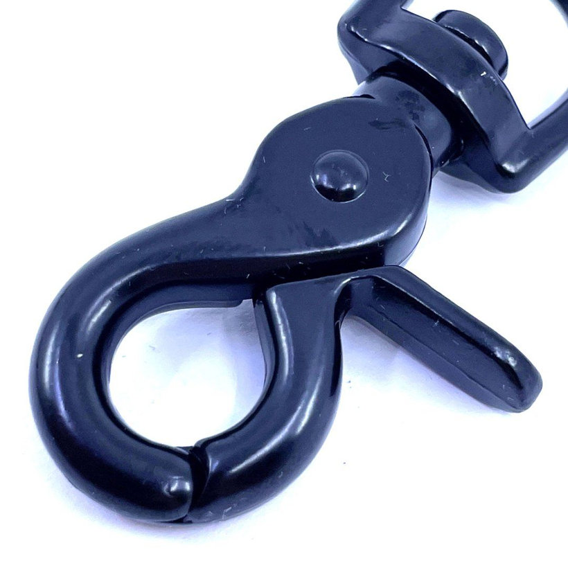 Karabiner nyíló fekete 45x10mm