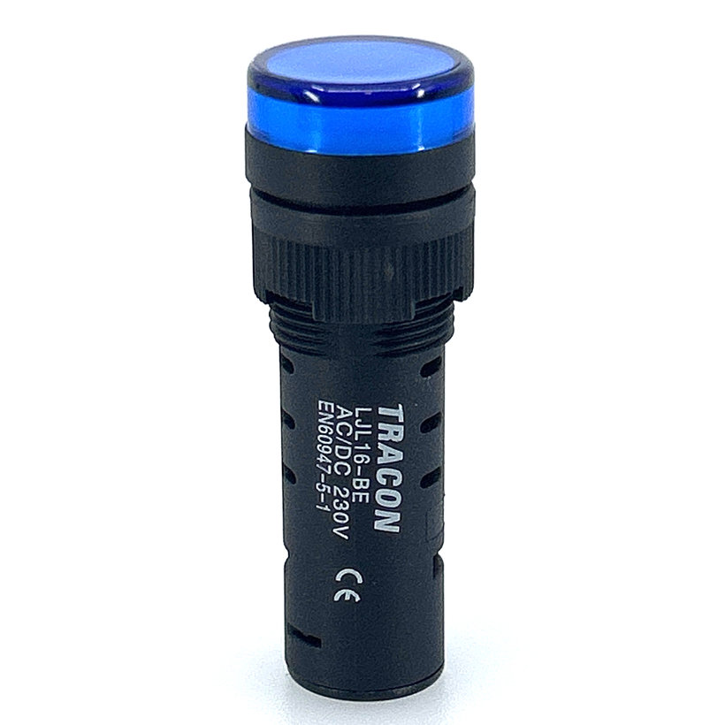 Kék LED jelzőfény 16 mm