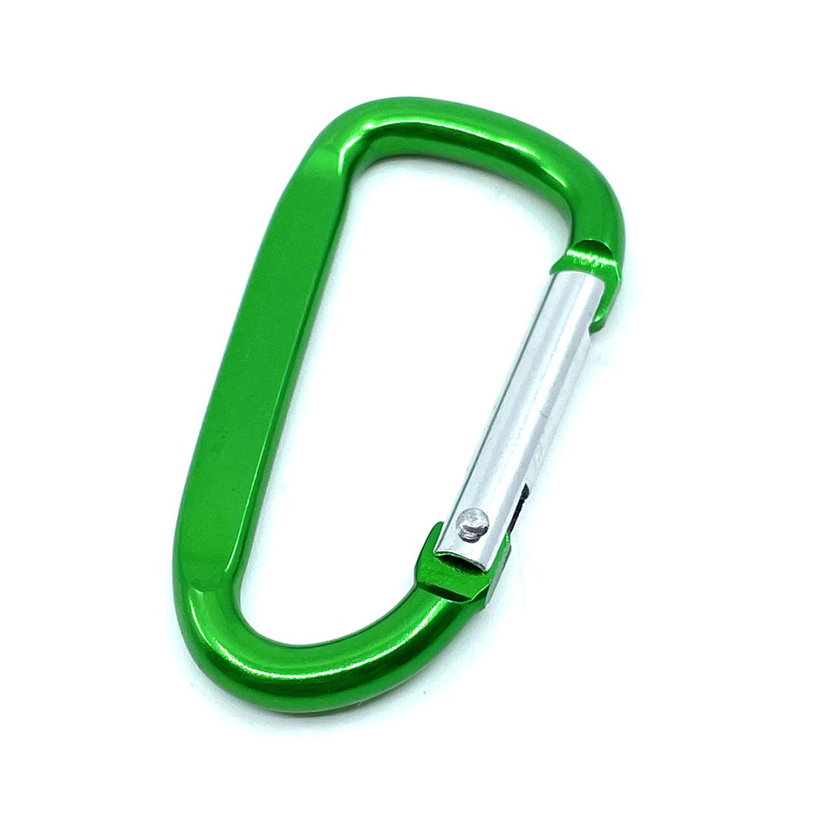 Karabiner alumínium D-alakú - zöld 6mm