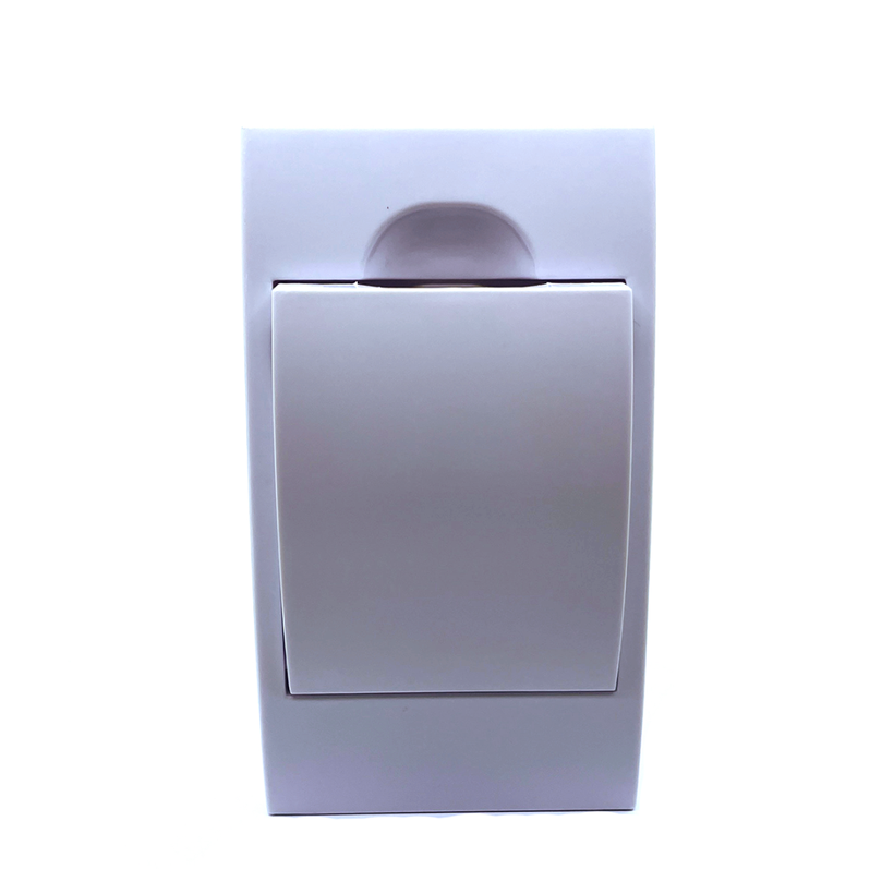 Falon kívüli elosztódoboz, fehér ajtóval, N/PE sínnel 110x200x70mm