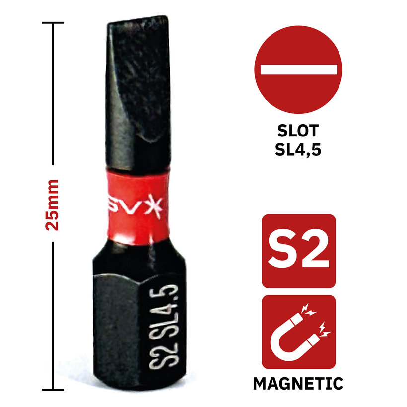 Bit mágneses SL4,5x25 mm