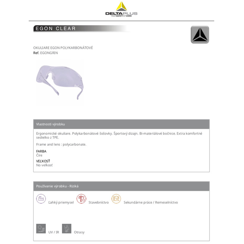 EGON CLEAR munkaszemüveg