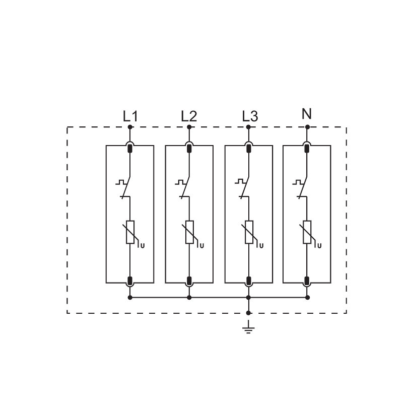 AC túlfeszültség-levezető T1+T2 típus
