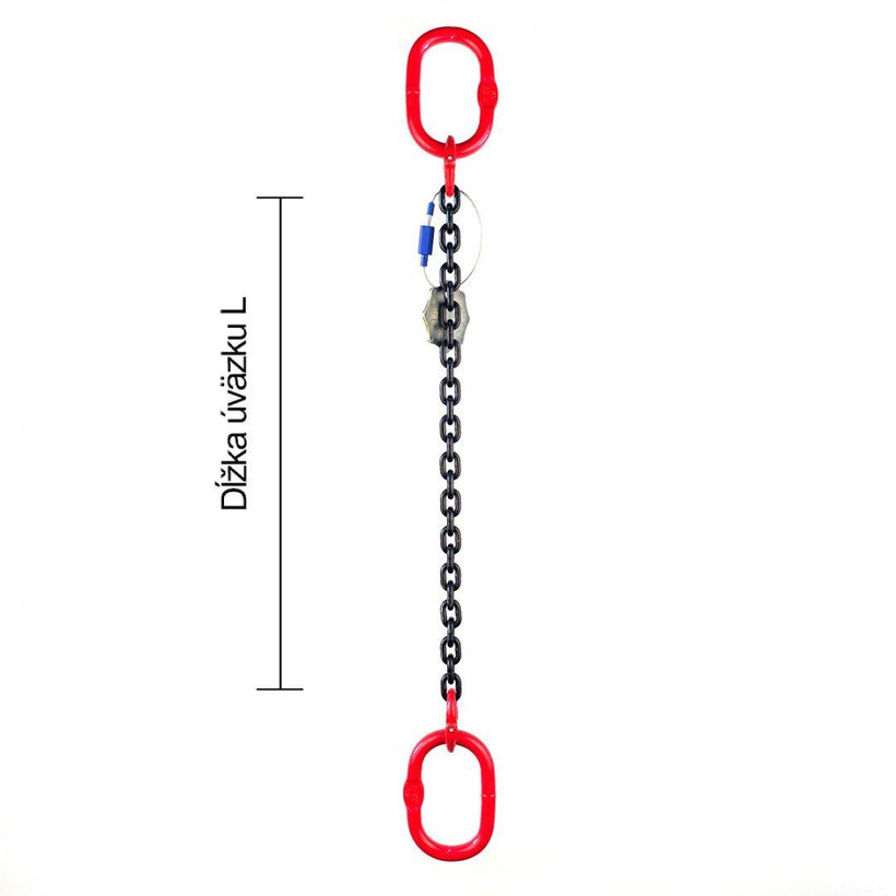Láncos felfüggesztés szem-szem 80 o. rövidítővel (1 m, 3150 kg, 10 mm)