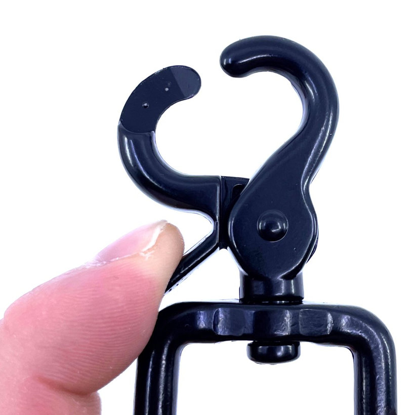 Karabiner nyíló fekete 59x20mm