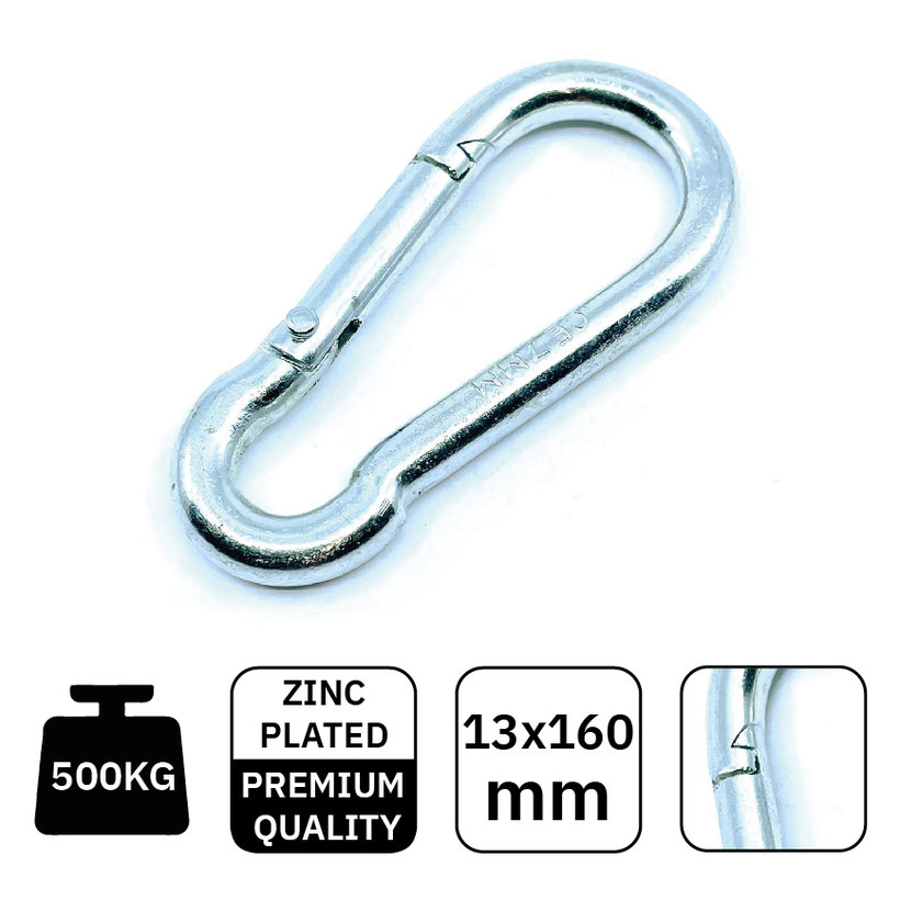 Tűzoltó karabiner zn DIN 5299C 13mm