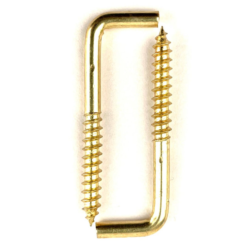 Csavaros kampó sárgaréz 30mm